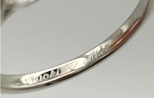 名前入りのリングも